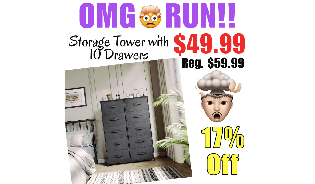 Storage Tower with 10 Drawers Only $49.99 on Amazon (Regularly $59.99)