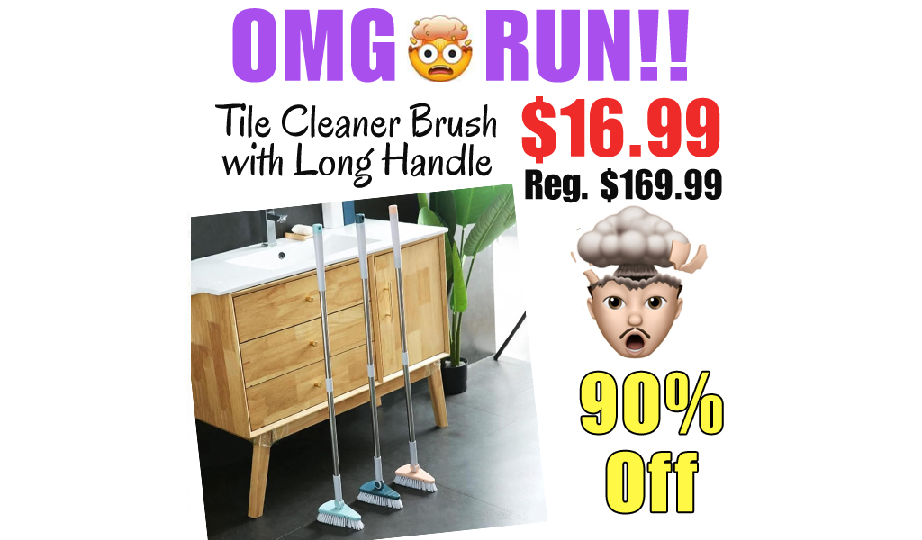 Tile Cleaner Brush with Long Handle Only $16.99 Shipped on Amazon (Regularly $169.99)
