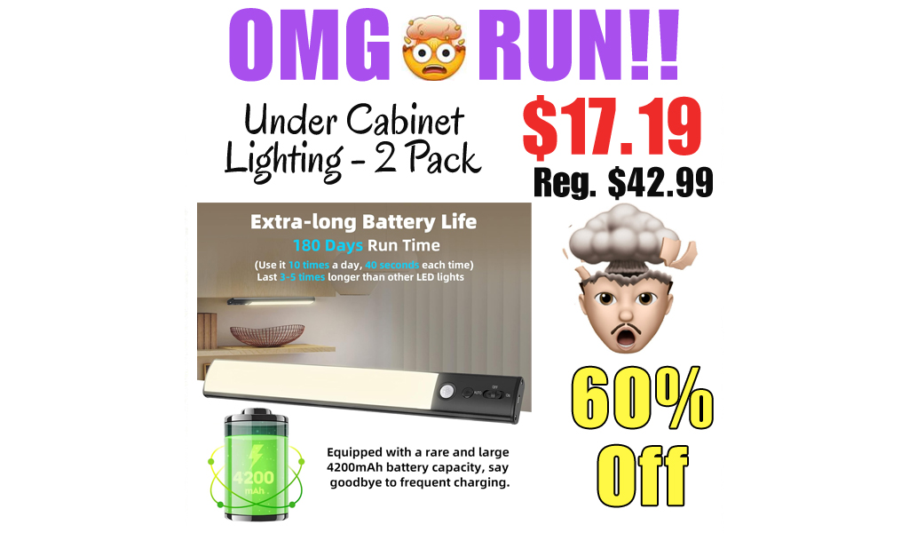 Under Cabinet Lighting - 2 Pack Only $17.19 Shipped on Amazon (Regularly $42.99)