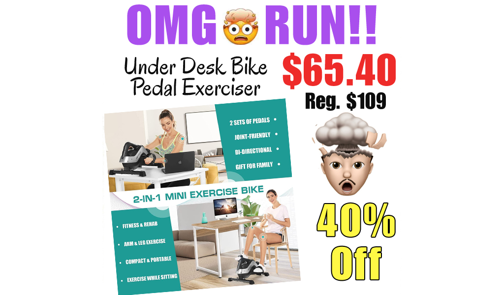 Under Desk Bike Pedal Exerciser Only $65.40 Shipped on Amazon (Regularly $109)