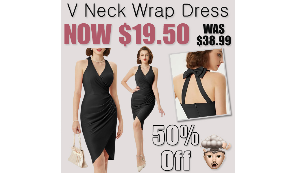 V Neck Wrap Dress Only $19.50 Shipped on Amazon (Regularly $38.99)