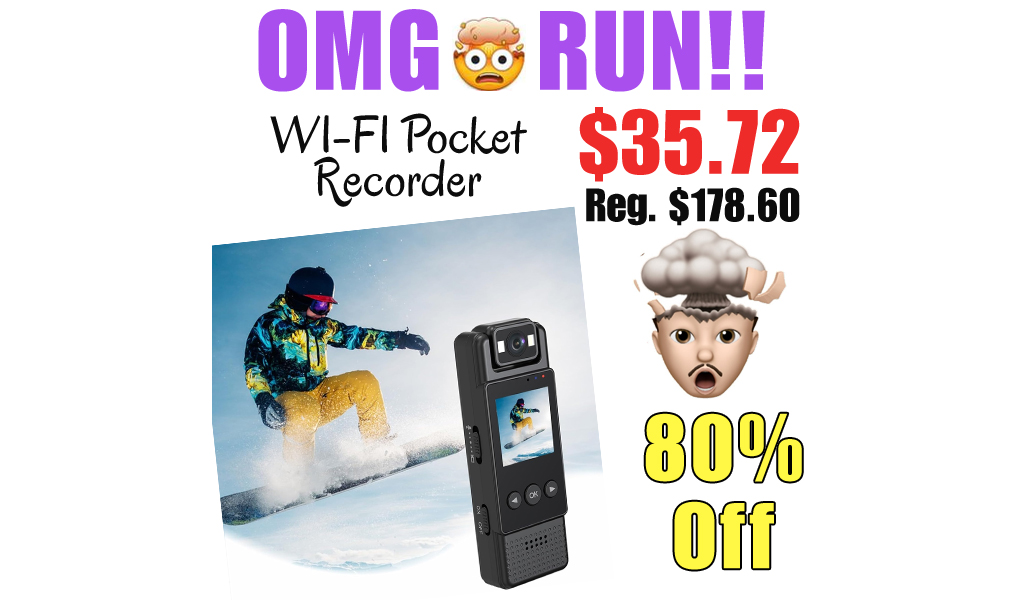 WI-FI Pocket Recorder Only $35.72 Shipped on Amazon (Regularly $178.60)