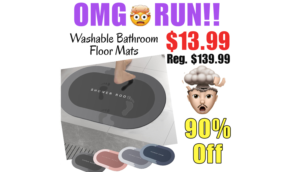 Washable Bathroom Floor Mats Only $13.99 Shipped on Amazon (Regularly $139.99)