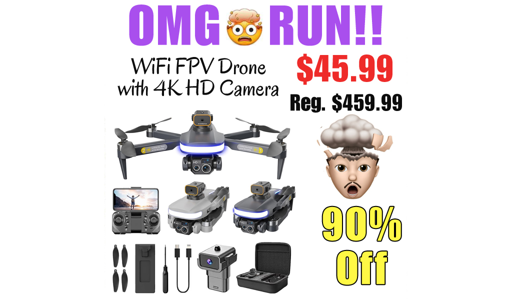 WiFi FPV Drone with 4K HD Camera Only $45.99 Shipped on Amazon (Regularly $459.99)