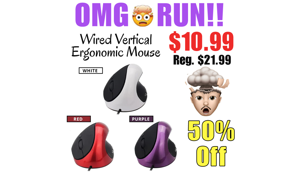 Wired Vertical Ergonomic Mouse Only $10.99 Shipped on Amazon (Regularly $21.99)