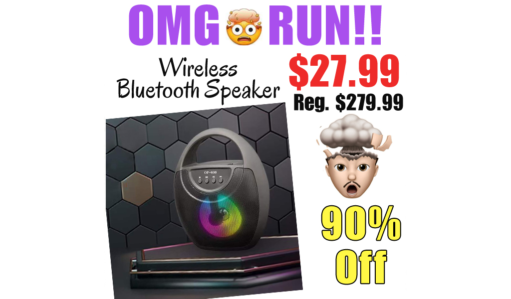 Wireless Bluetooth Speaker Only $27.99 Shipped on Amazon (Regularly $279.99)