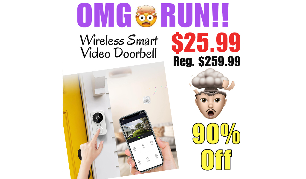 Wireless Smart Video Doorbell Only $25.99 Shipped on Amazon (Regularly $259.99)
