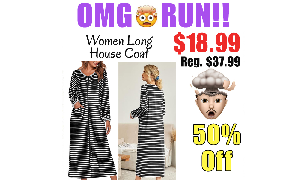 Women Long House Coat Only $18.99 Shipped on Amazon (Regularly $37.99)