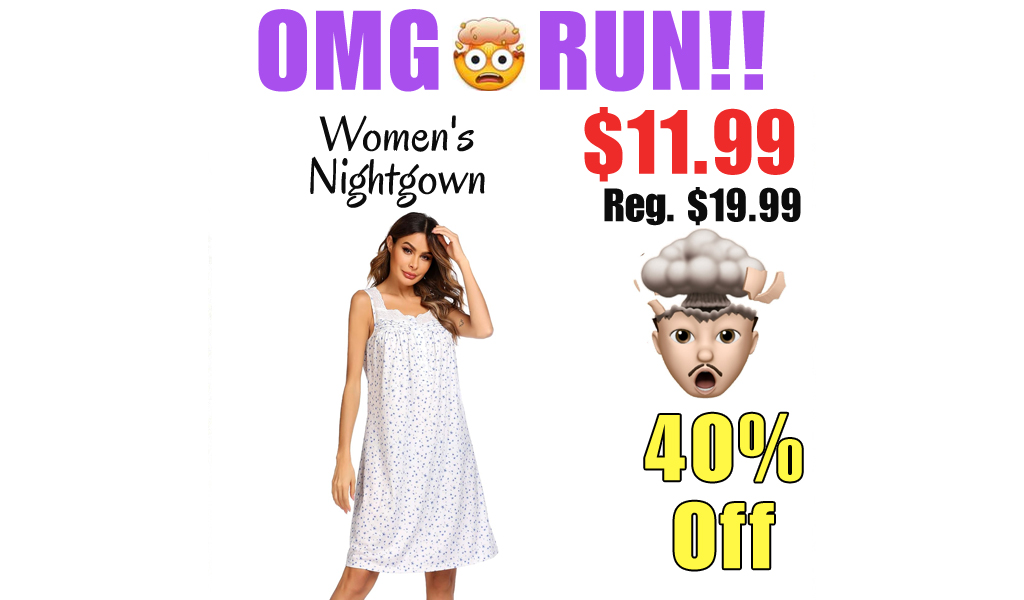 Women's Nightgown Only $11.99 Shipped on Amazon (Regularly $19.99)