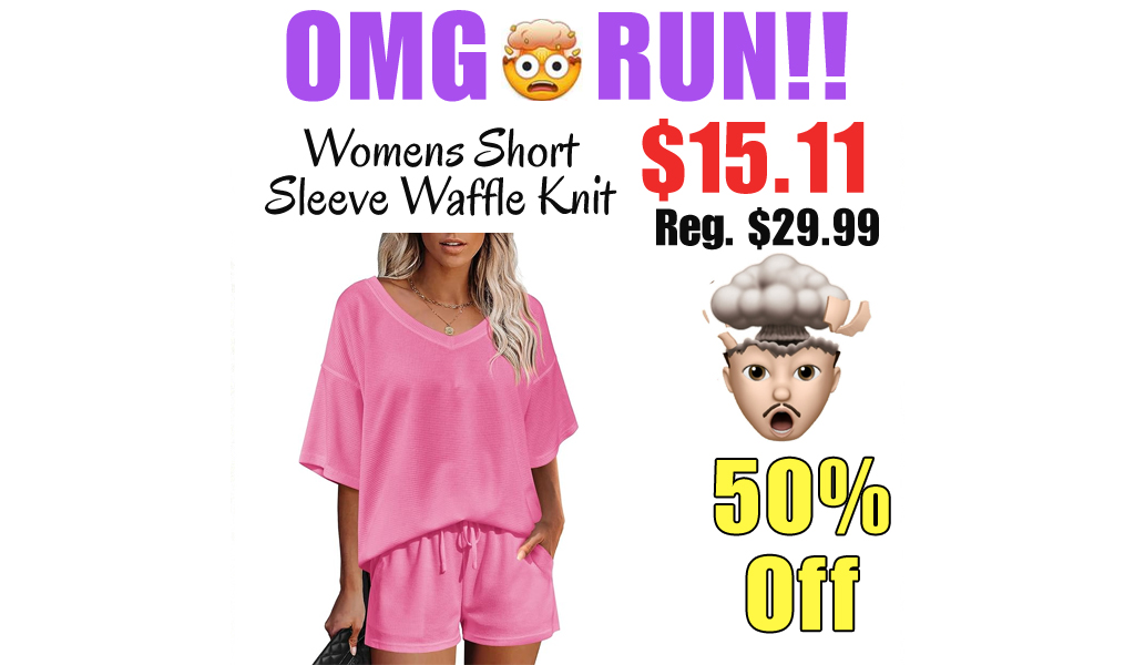 Womens Short Sleeve Waffle Knit Only $15.11 Shipped on Amazon (Regularly $29.99)