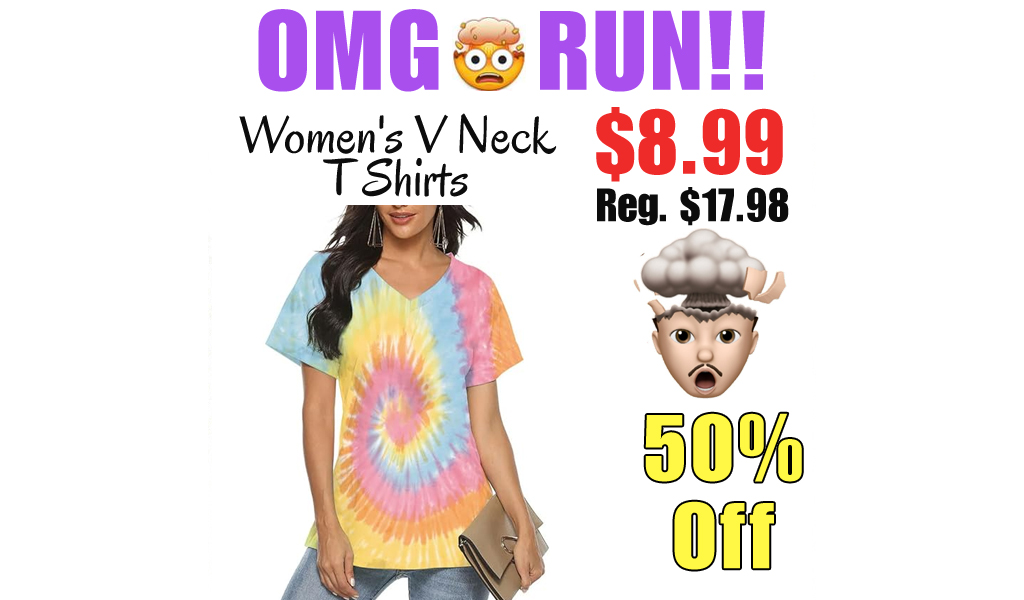 Women's V Neck T Shirts Only $8.99 Shipped on Amazon (Regularly $17.98)