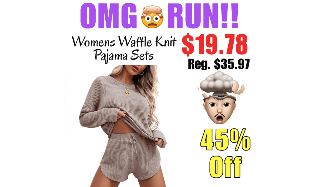 Womens Waffle Knit Pajama Sets Only $19.78 Shipped on Amazon (Regularly $35.97)