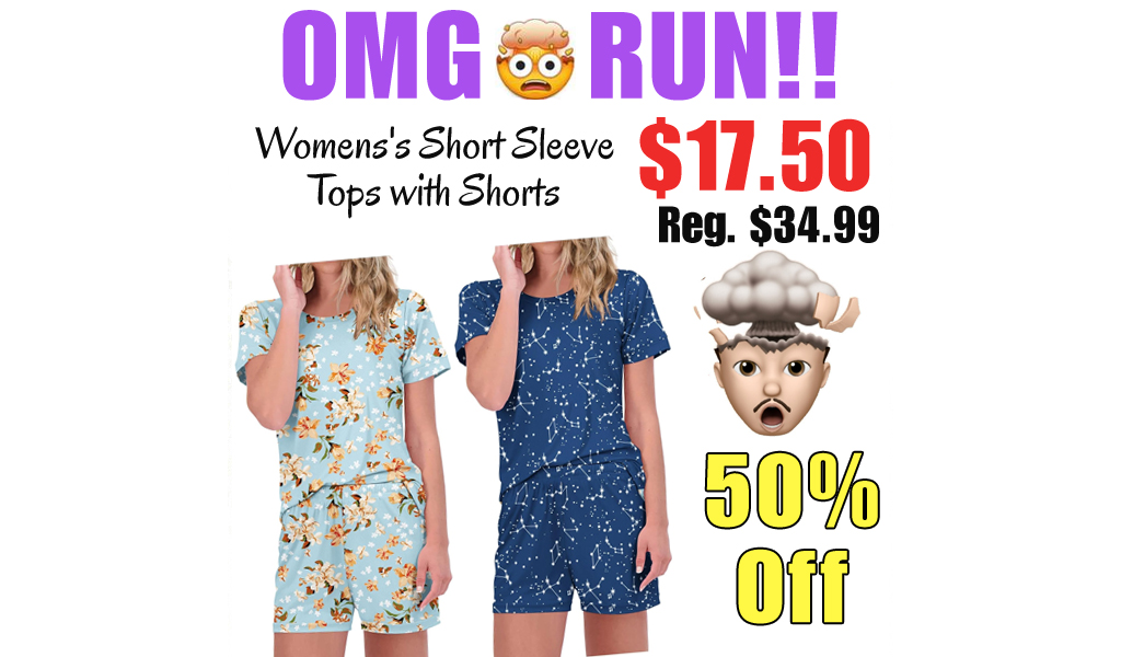 Womens's Short Sleeve Tops with Shorts Only $17.50 Shipped on Amazon (Regularly $34.99)