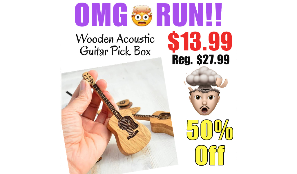 Wooden Acoustic Guitar Pick Box Only $38.95 Shipped on Amazon (Regularly $27.90)