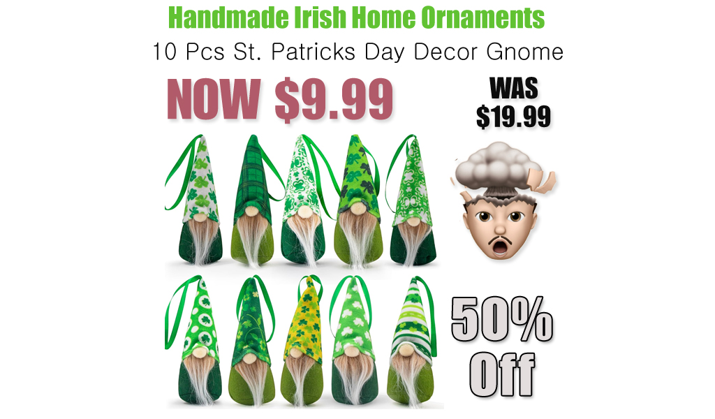 10 Pcs St. Patricks Day Decor Gnome JUST $9.99 on Amazon (Regularly $19.99)