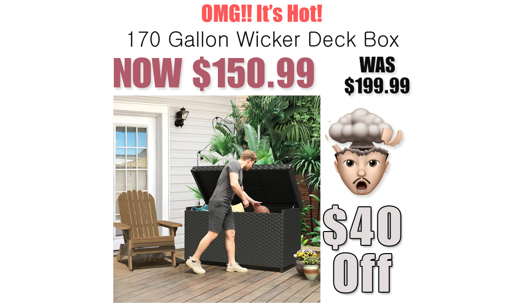 170 Gallon Wicker Deck Box Just $150.99 on Amazon (Reg. $199.99)