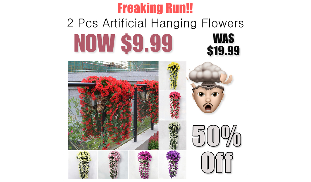 2 Pcs Artificial Hanging Flowers Only $9.99 Shipped on Amazon (Regularly $19.99)