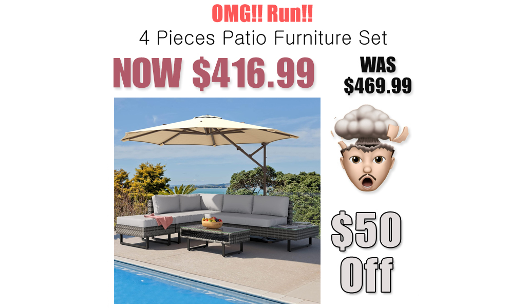 4 Pieces Patio Furniture Set Just $416.99 on Amazon (Reg. $469.99)