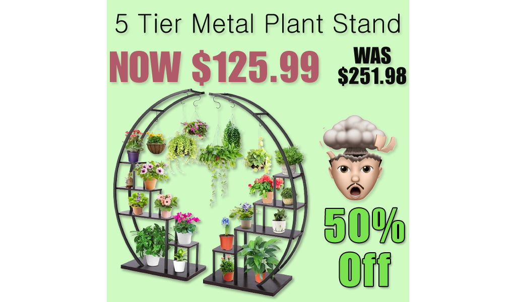5 Tier Metal Plant Stand Only $125.99 Shipped on Amazon (Regularly $251.98)