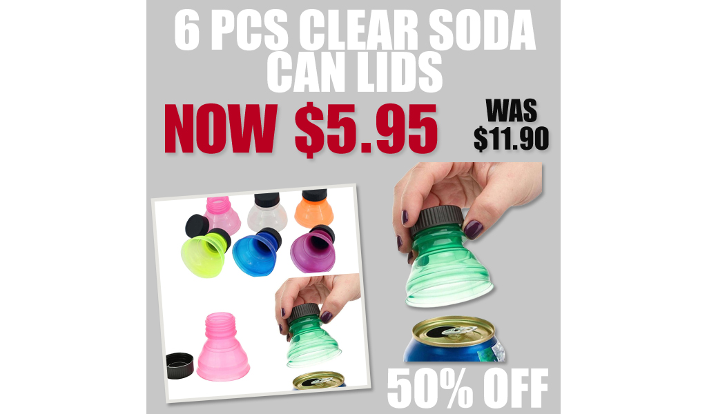 6 Pcs Clear Soda Can Lids Only $5.95 Shipped on Amazon (Regularly $11.90)