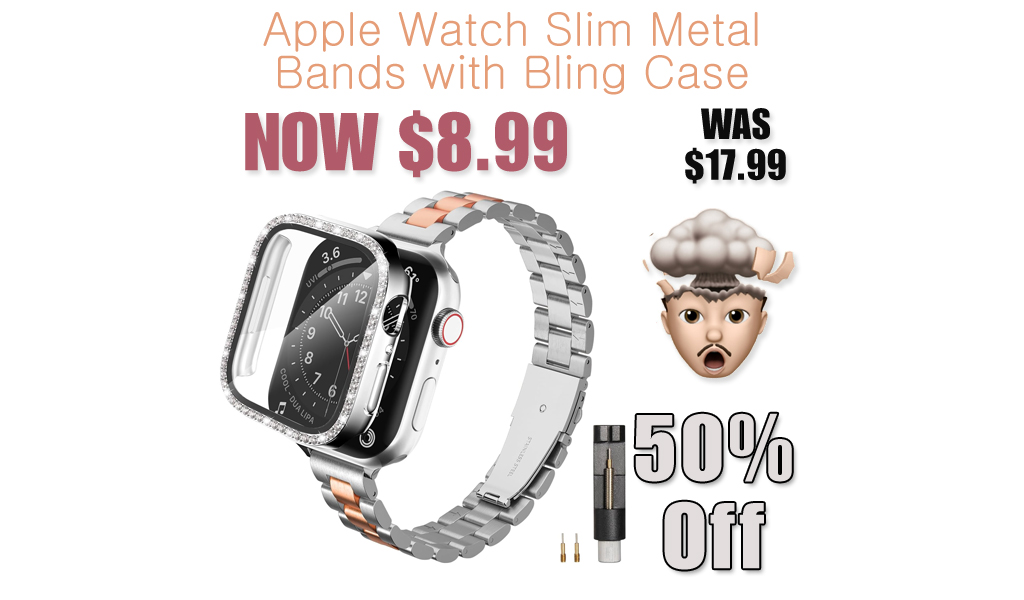 Apple Watch Slim Metal Bands with Bling Case JUST $8.99 on Amazon (Regularly $17.99)