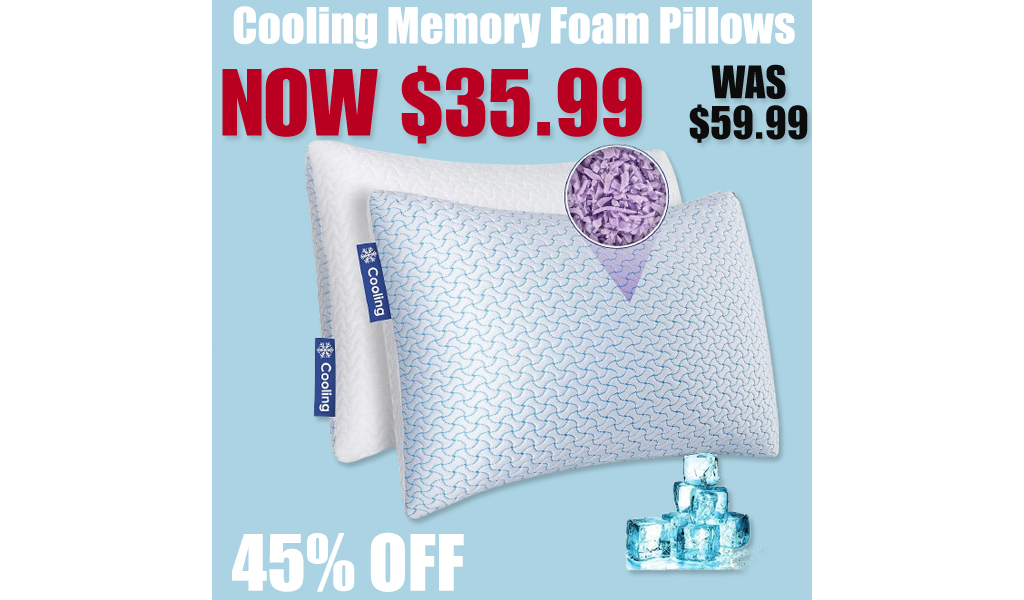 Cooling Shredded Memory Foam Pillows Only $35.99 Shipped on Amazon (Regularly $59.99)