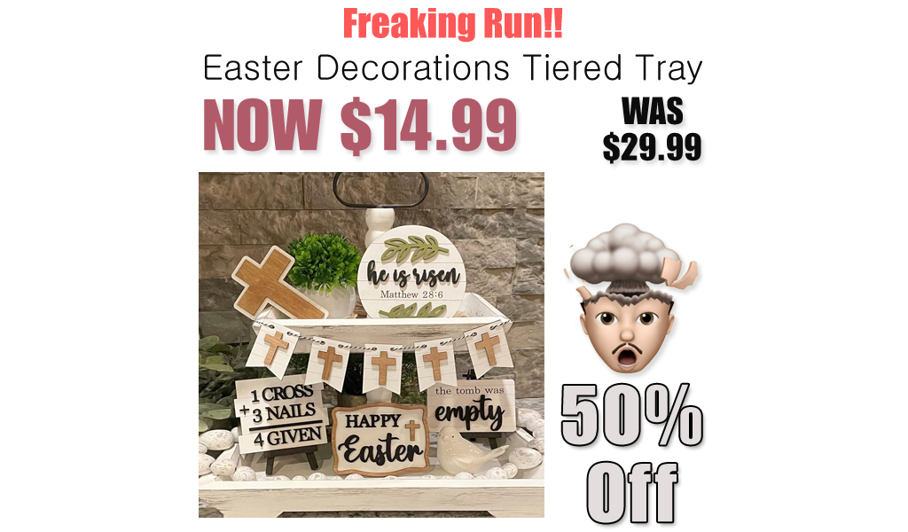 Easter Decorations Tiered Tray Only $14.99 Shipped on Amazon (Regularly $29.99)