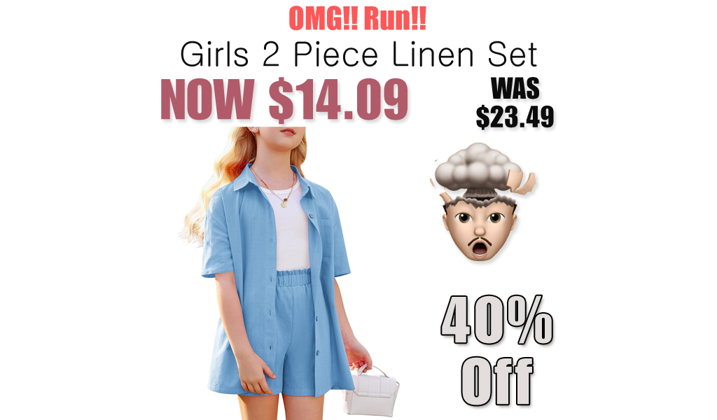 Girls 2 Piece Linen Set Only $14.09 Shipped on Amazon (Regularly $23.49)
