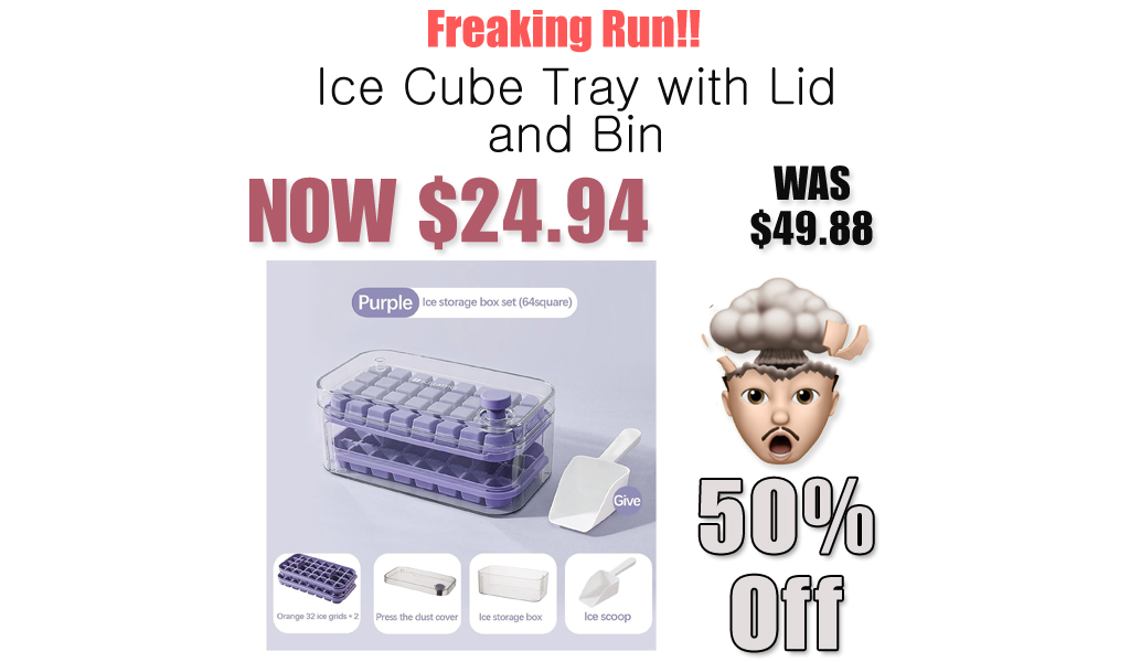 Ice Cube Tray with Lid and Bin Only $24.94 Shipped on Amazon (Regularly $49.88)