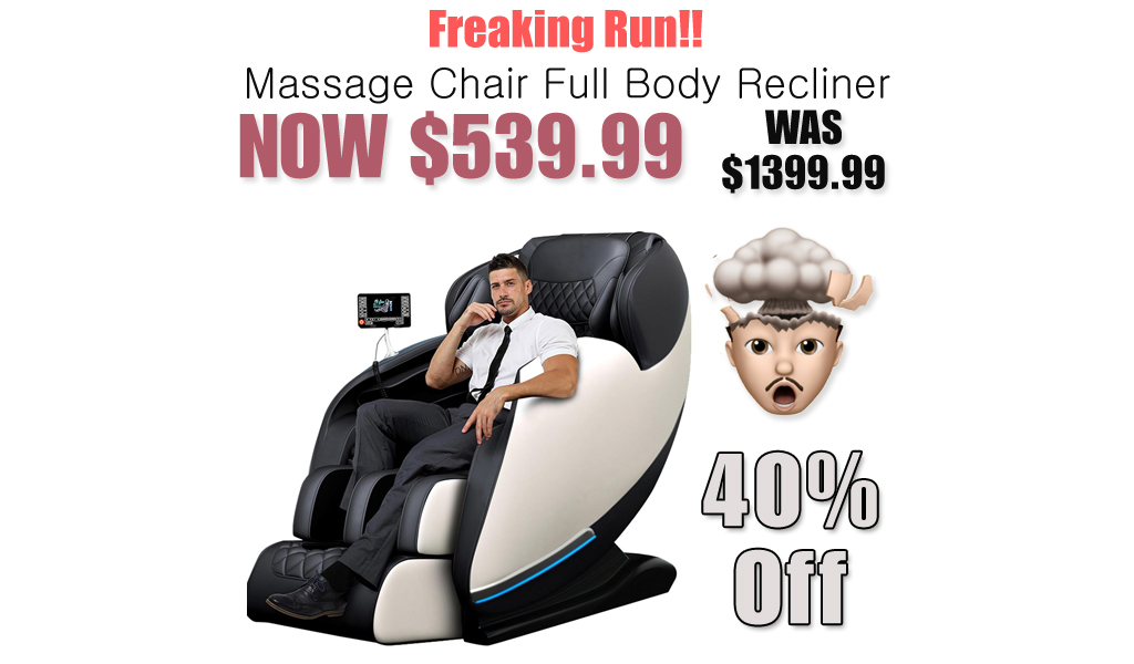 Massage Chair Full Body Recliner JUST $539.99 on Amazon (Regularly $1399.99)