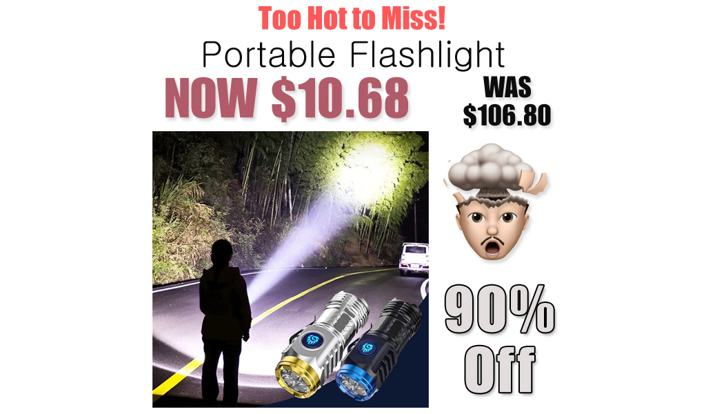 Portable Flashlight Only $10.68 on Amazon (Regularly $106.80)