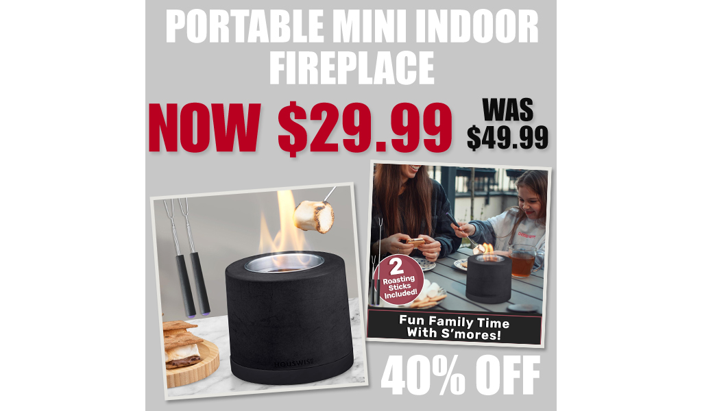 Portable Mini Indoor Fireplace Only $29.99 on Amazon