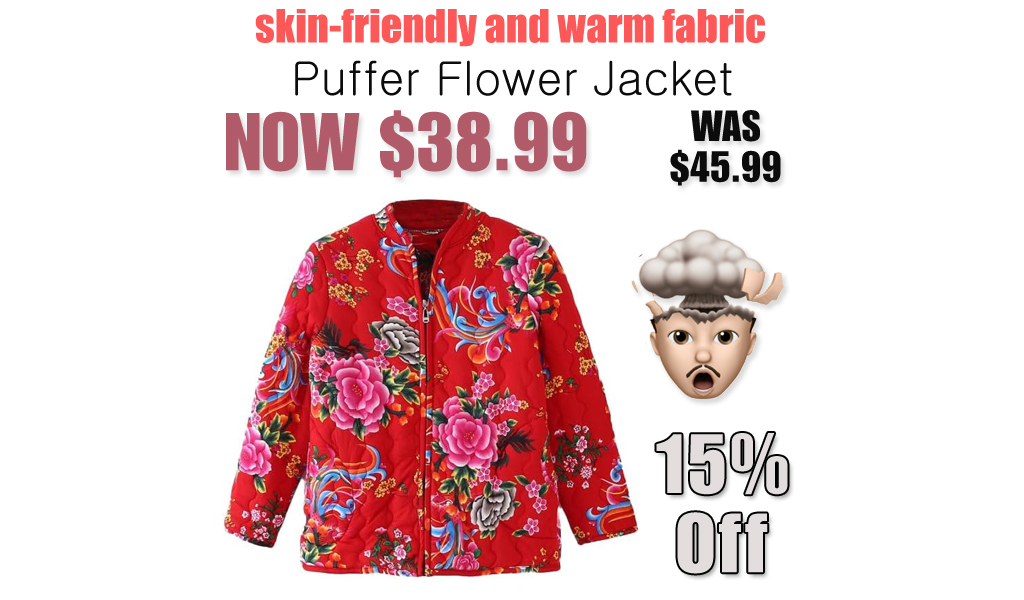 Puffer Flower Jacket JUST $38.99 on Amazon (Regularly $45.99)