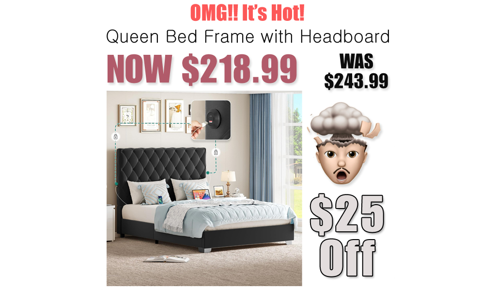 Queen Bed Frame with Headboard Just $218.99 on Amazon (Reg. $243.99)
