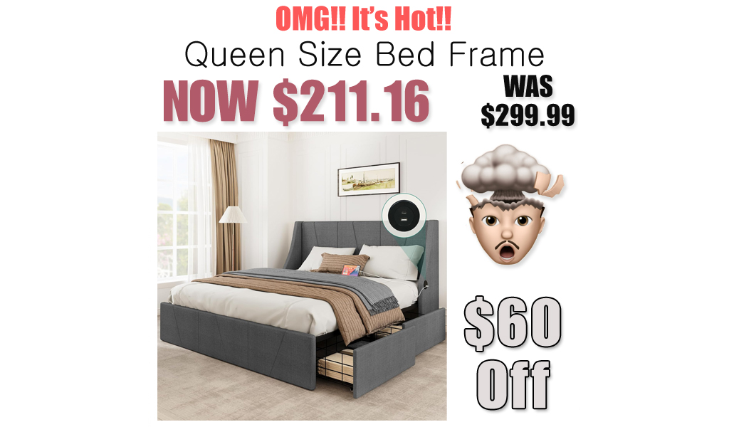 Queen Size Bed Frame Just $211.16 on Amazon (Reg. $299.99)