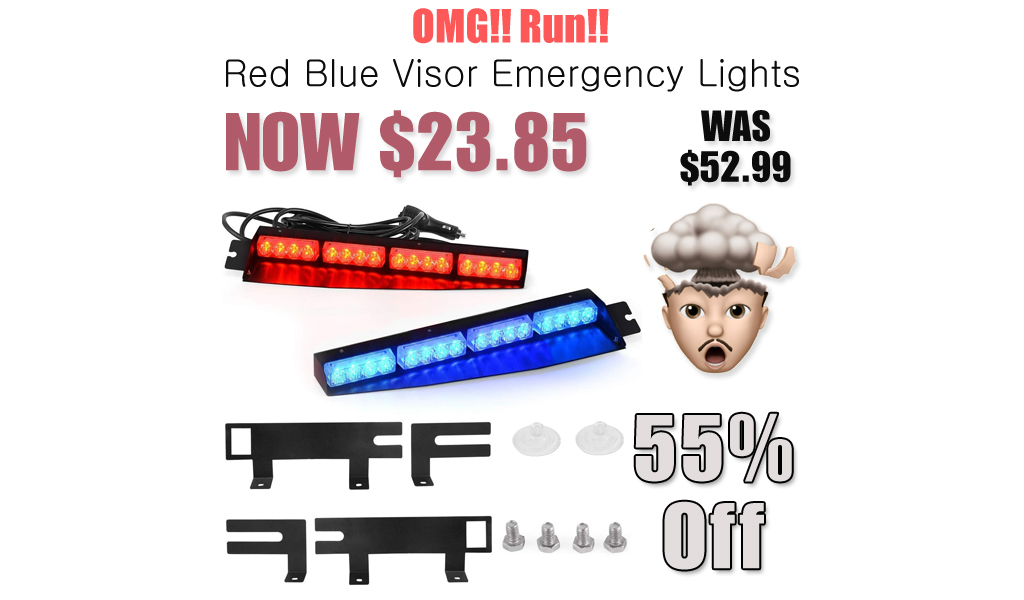 Red Blue Visor Emergency Lights Just $23.85 on Amazon (Reg. $52.99)