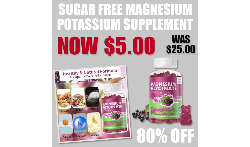 Sugar Free Magnesium Potassium Supplement Only $5.00 Shipped on Amazon (Regularly $25.00)