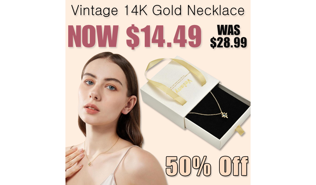 Vintage 14K Gold Necklace Only $14.49 Shipped on Amazon (Regularly $28.99)