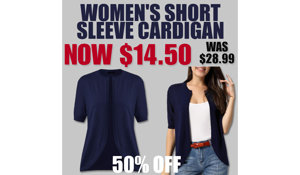 Women's Short Sleeve Cardigan Only $14.50 Shipped on Amazon (Regularly $28.99)