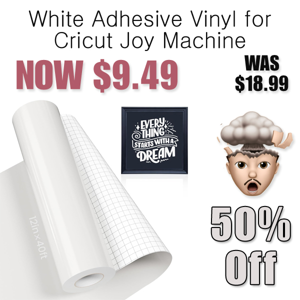White Adhesive Vinyl for Cricut Joy Machine Only $9.49 Shipped on Amazon (Regularly $18.99)