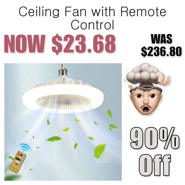 Ceiling Fan with Remote Control Just $23.68 on Amazon (Reg. $236.80)