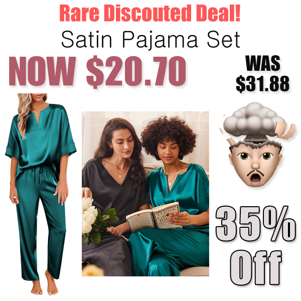 Satin Pajama Set Only $20.70 Shipped on Amazon (Regularly $31.88)