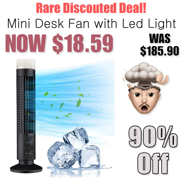 Mini Desk Fan with Led Light Only $18.59 Shipped on Amazon (Regularly $185.90)