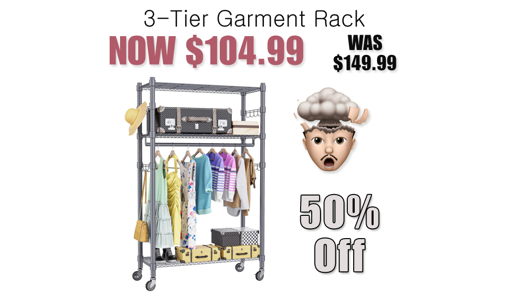 3-Tier Garment Rack Only $104.99 Shipped on Amazon (Regularly $149.99)
