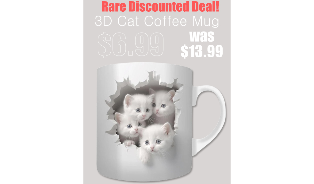 3D Cat Coffee Mug Only $6.99 Shipped on Amazon (Regularly $13.99)
