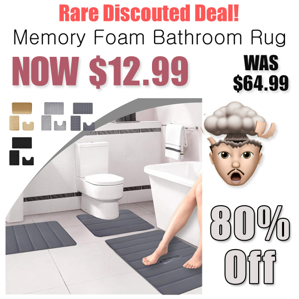 Memory Foam Bathroom Rug Only $12.99 Shipped on Amazon (Regularly $64.99)
