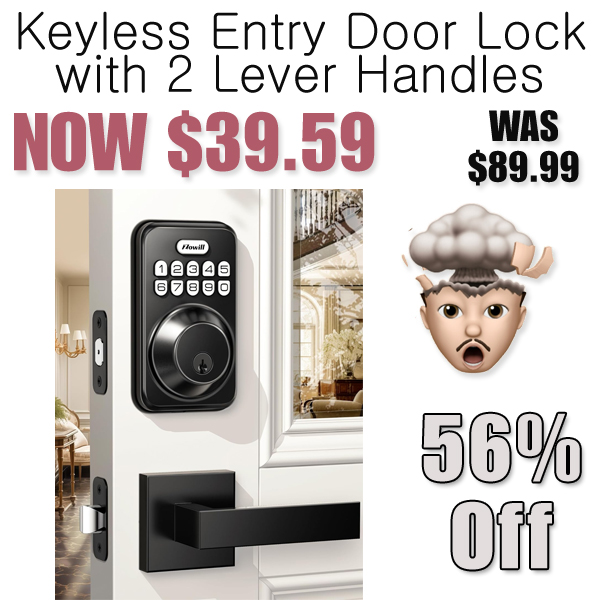 Keyless Entry Door Lock with 2 Lever Handles Only $39.59 Shipped on Amazon (Regularly $89.99)