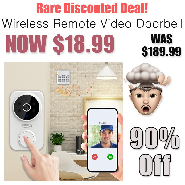 Wireless Remote Video Doorbell Only $18.99 Shipped on Amazon (Regularly $189.99)