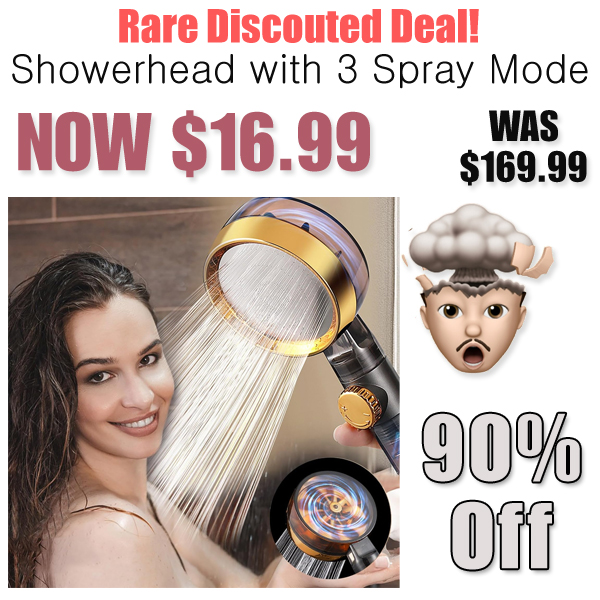 Showerhead with 3 Spray Mode Only $16.99 Shipped on Amazon (Regularly $169.99)
