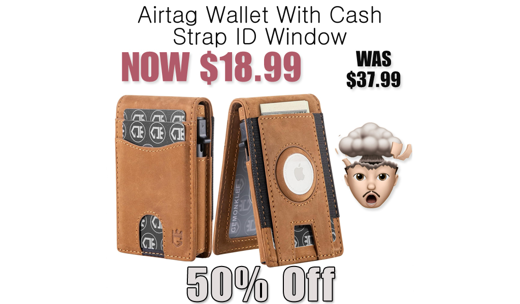 Airtag Wallet With Cash Strap ID Window Just $18.99 on Amazon (Reg. $37.99)